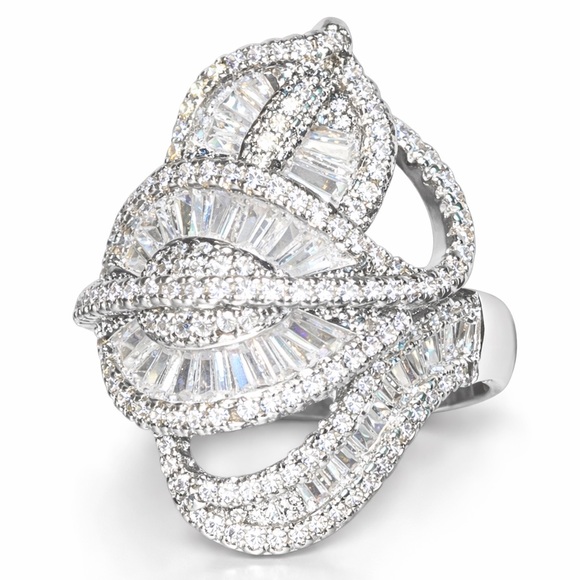 925 Silver Zircon Statement Ring